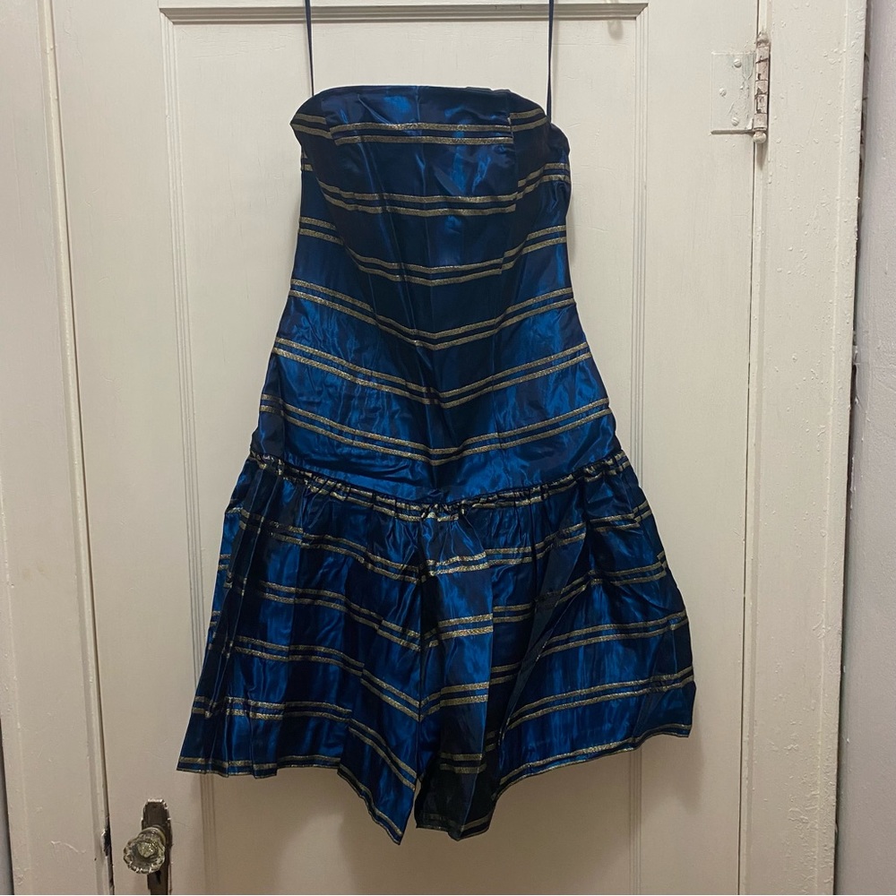 🆕 Vintage Ann Tobias strapless culottes romper with matching jacket